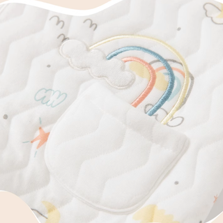 【スタイ付】レインボーコットンロンパース 60cm