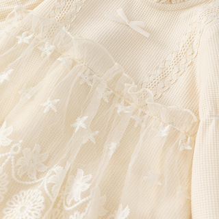 【おすすめ】ワッフルリボンロンパース 60cm~100cm