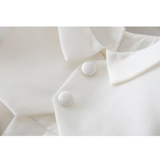 ホワイトベストロンパース 結婚式 お誕生日 アニバーサリー 退院着 ハーフバースデー