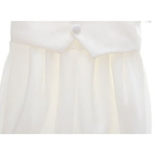 ホワイトベストロンパース 結婚式 お誕生日 アニバーサリー 退院着 ハーフバースデー