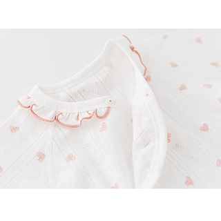 【オススメ】オーガニックコットンパターンボディロンパース 60cm 退院着