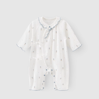 【オススメ】オーガニックコットンパターンボディロンパース 60cm 退院着