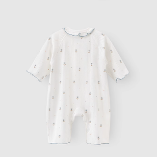 【オススメ】オーガニックコットンパターンボディロンパース 60cm 退院着