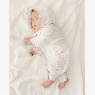 【オススメ】オーガニックコットンパターンボディロンパース 60cm 退院着