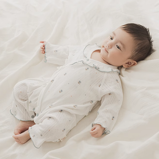 【オススメ】オーガニックコットンパターンボディロンパース 60cm 退院着