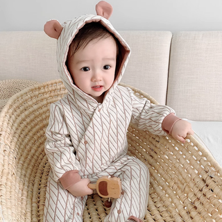 くまちゃんコットンロンパース 新生児 59cm~80cm