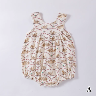 デザインカットコットンロンパース 60cm~90cm