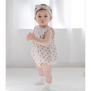 デザインカットコットンロンパース 60cm~90cm