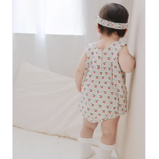 デザインカットコットンロンパース 60cm~90cm