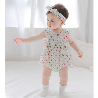 デザインカットコットンロンパース 60cm~90cm