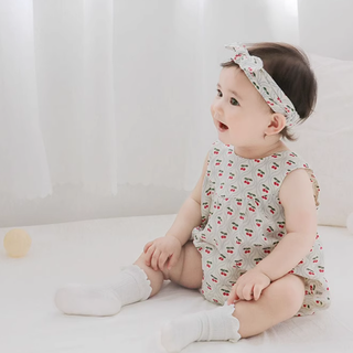 デザインカットコットンロンパース 60cm~90cm