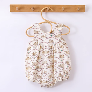 デザインカットコットンロンパース 60cm~90cm