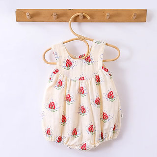 デザインカットコットンロンパース 60cm~90cm