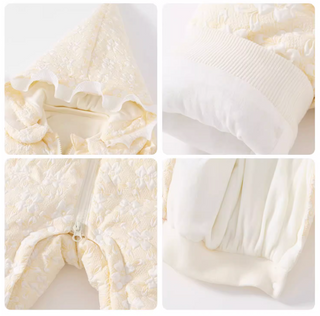 フラワーダウンロンパース60〜90cm