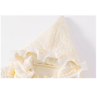 フラワーダウンロンパース60〜90cm