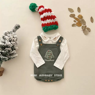 クリスマスツリーニットロンパース 60cm~100cm