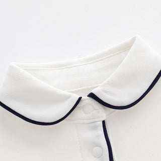 襟付きラインロンパース ボディスーツ 新生児 60cm~90cm