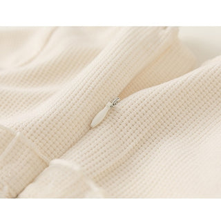 【おすすめ】ワッフルリボンロンパース 60cm~100cm