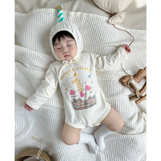 アニバーサリーケーキロンパース誕生日60cm~90㎝