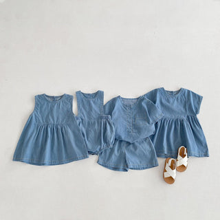 【リンクコーデ】ソフトデニムシリーズ 60cm~100cm