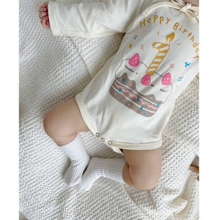 アニバーサリーケーキロンパース誕生日60cm~90㎝