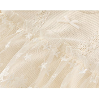 【おすすめ】ワッフルリボンロンパース 60cm~100cm