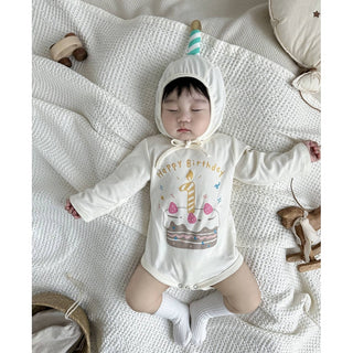 アニバーサリーケーキロンパース誕生日60cm~90㎝