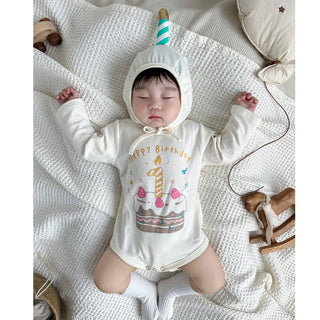 アニバーサリーケーキロンパース誕生日60cm~90㎝