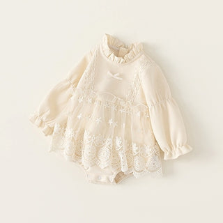 【おすすめ】ワッフルリボンロンパース 60cm~100cm