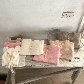 【帽子付き】もこふわくまちゃんロンパース 60cm~100cm