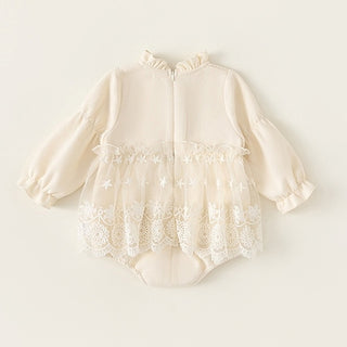 【おすすめ】ワッフルリボンロンパース 60cm~100cm