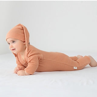 帽子付き リブうさぎちゃんロンパース 60cm~90cm