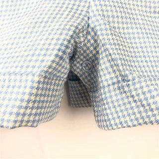 ヘリングボーンブルーボタンロンパース 60cm~70cm