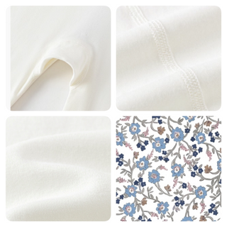 コットンフラワーロンパース 59cm~90cm