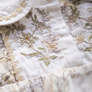 ステッチシックフラワーロンパース 60㎝~90㎝