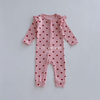 フリルジップロンパース 60cm~90cm