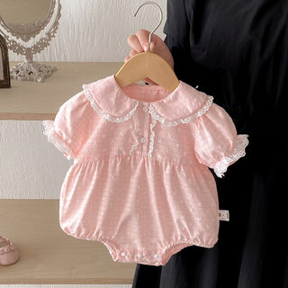 ラブリー透かしハートロンパース 60㎝~90㎝