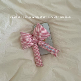 【U】【名入れ刺繍】ぷっくりリボンキーホルダー