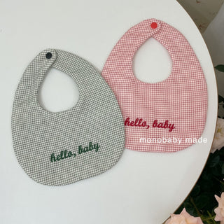 【P】【名入れ刺繍】ギンガムチェックコットンスタイ