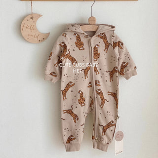 ジップアップデザインパーカーロンパースA 60cm~90cm