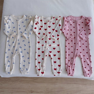 フリルジップロンパース 60cm~90cm