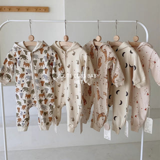 ジップアップデザインパーカーロンパースA 60cm~90cm