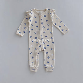 フリルジップロンパース 60cm~90cm