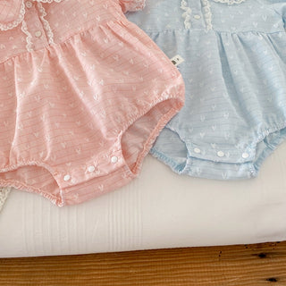 ラブリー透かしハートロンパース 60㎝~90㎝