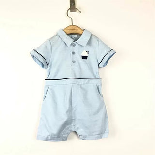 ベビーブルーポロヨットロンパース 60cm~75cm