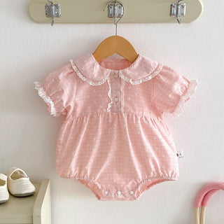 ラブリー透かしハートロンパース 60㎝~90㎝