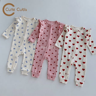 フリルジップロンパース 60cm~90cm