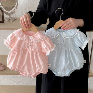 ラブリー透かしハートロンパース 60㎝~90㎝