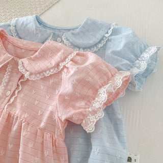 ラブリー透かしハートロンパース 60㎝~90㎝