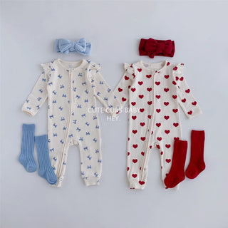 フリルジップロンパース 60cm~90cm